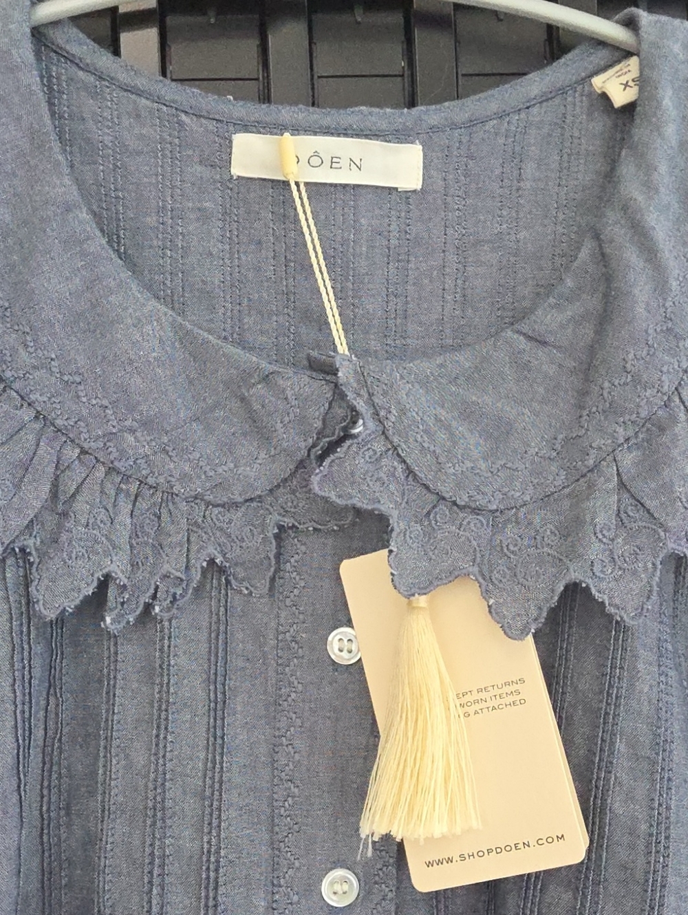 Doen Hickory Blouse- Blue Chambray - Picture 5 of 10